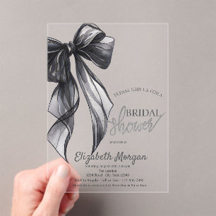 Invitations En Acrylique Carton d'invitation de mariage chic noir à rayures