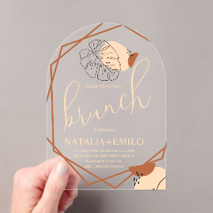 Invitations En Acrylique Carton d'invitation en acrylique aux formes et lig
