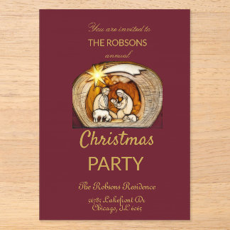 Invitations En Acrylique Carton d'invitation en acrylique pour la fête de N