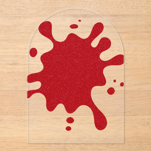 Invitations En Acrylique Carton d'invitation en acrylique rouge tomate pers