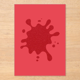 Invitations En Acrylique Carton d'invitation en acrylique rouge tomate pers