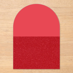 Invitations En Acrylique Carton d'invitation en acrylique rouge tomate pers