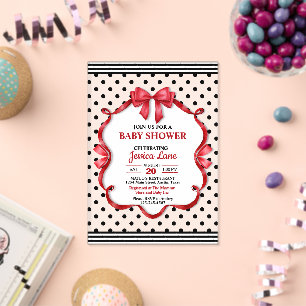 Invitations En Acrylique Carton d'invitation pour Baby Shower avec un joli