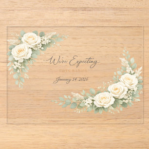 Invitations En Acrylique Carton d'invitation pour jumeaux Baby Shower Botan