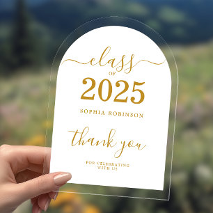 Invitations En Acrylique Catégorie de Carte de remerciements de fin d'étude