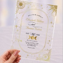 Céleste Faux Or Soleil Lune Mariage