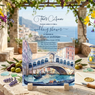 Invitations En Acrylique C'est l'Amore Aquarelle Mariage Enterrement de Vie