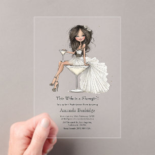 Invitations En Acrylique Cette épouse est une showgirl enterrement de vie d