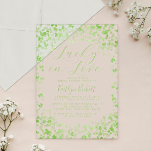 Invitations En Acrylique Chanceux en amour Mariage Saint-Patrick