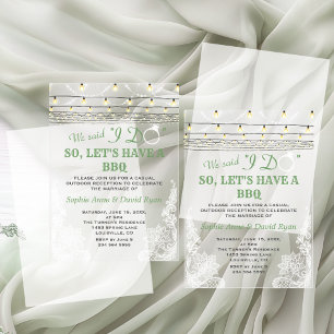 Invitations En Acrylique Charme Dentelle Éclairage de chaîne après que je f