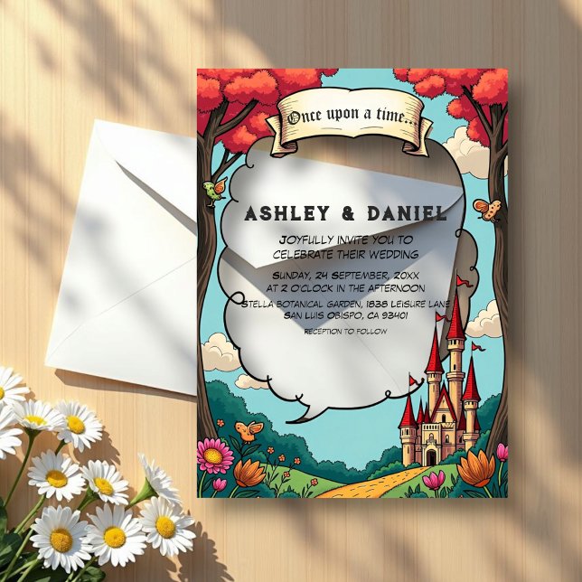 Invitations En Acrylique Château de forêt enchantée Fairytale Mariage (Créateur téléchargé)