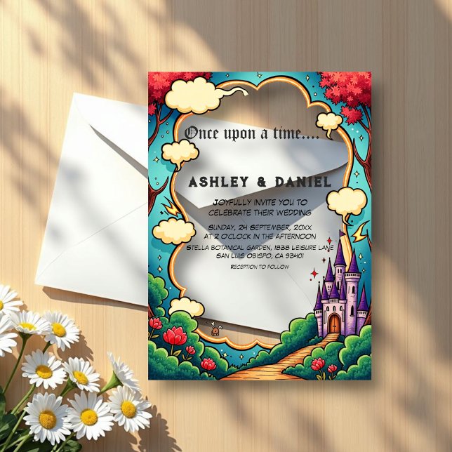 Invitations En Acrylique Château forestier enchanté Woodland Fairytale Mari (Créateur téléchargé)