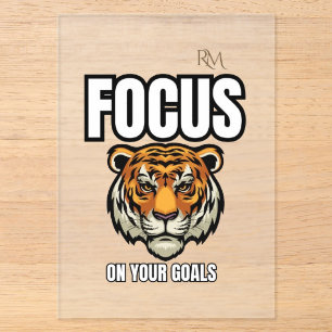 Invitations En Acrylique Chemise Tigre Focus sur Vos Objectifs Motivation