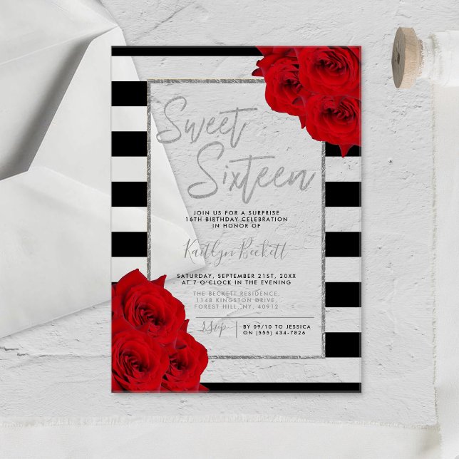 Invitations En Acrylique Chic Moderne Luxe Chut... Fête d'anniversaire pour (Créateur téléchargé)