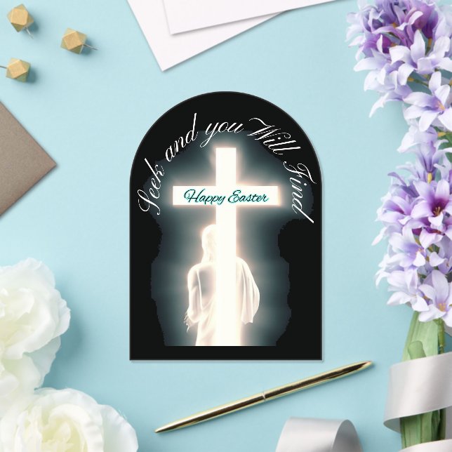 Invitations En Acrylique Christ ressuscité à Pâques (Insitu (Mariage))