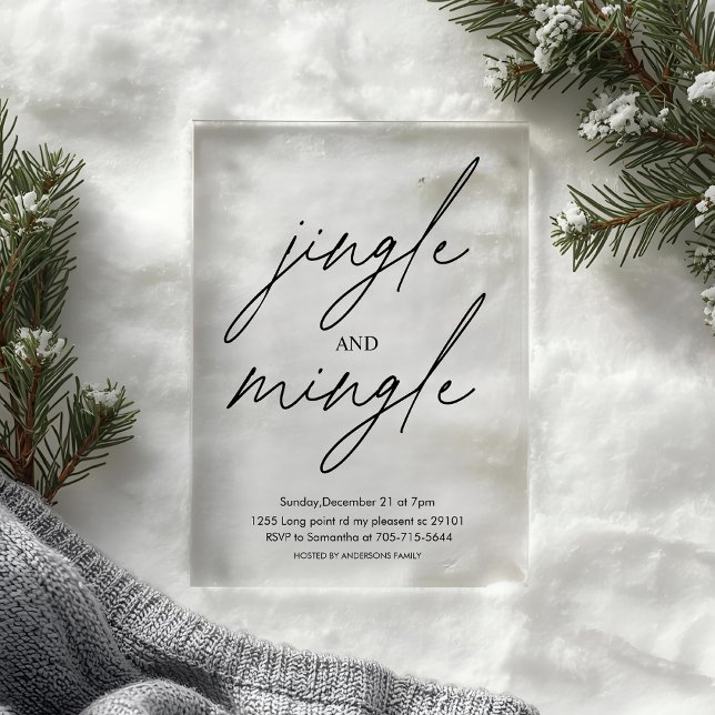 Invitations En Acrylique "Christmas Tree Christmas Party | Festive Holiday (Créateur téléchargé)