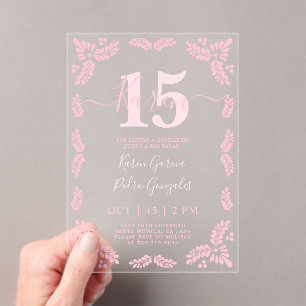 Invitations En Acrylique Cielito Lindo Quinceanera