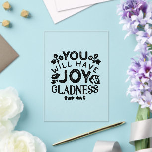 Invitations En Acrylique Citation Inspirante de Joie et de Félicité