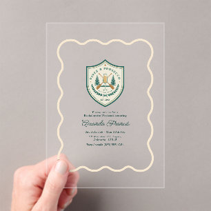Invitations En Acrylique Club Social Pines & Prosecco Enterrement de Vie de