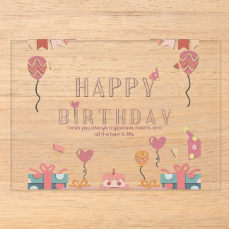 Invitations En Acrylique Conception de célébration de fête d'anniversaire