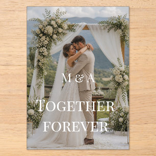 Invitations En Acrylique Conception de mariage avec noms personnalisés