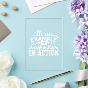 Invitations En Acrylique Conception de motivation chrétienne – Foi, amour e