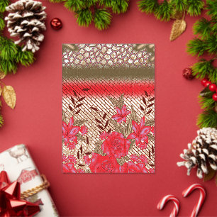 Invitations En Acrylique Conception de tissu complexe présentant des motifs