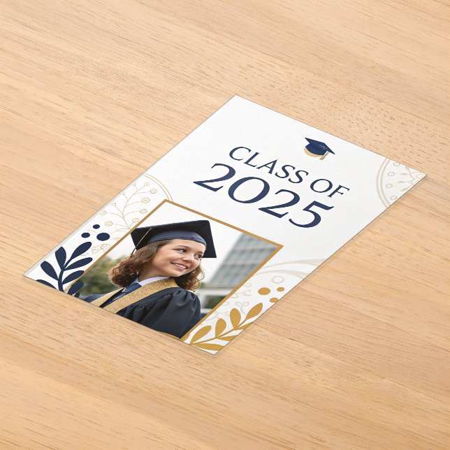 Invitations En Acrylique Conception élégante de la promotion 2025 (Poser)