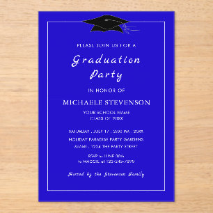 Invitations En Acrylique Concevez votre propre demande de diplôme acrylique