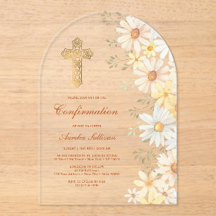 Invitations En Acrylique Confirmation de l'arc de marais