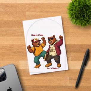 Invitations En Acrylique Cool Dancing Bears