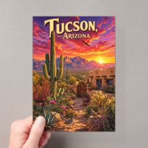 Coucher de soleil désert de Tucson Arizona Cactus