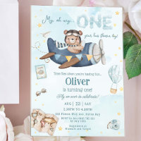 Coupe Bear Blue Plane Time Vol Un 1er anniversaire