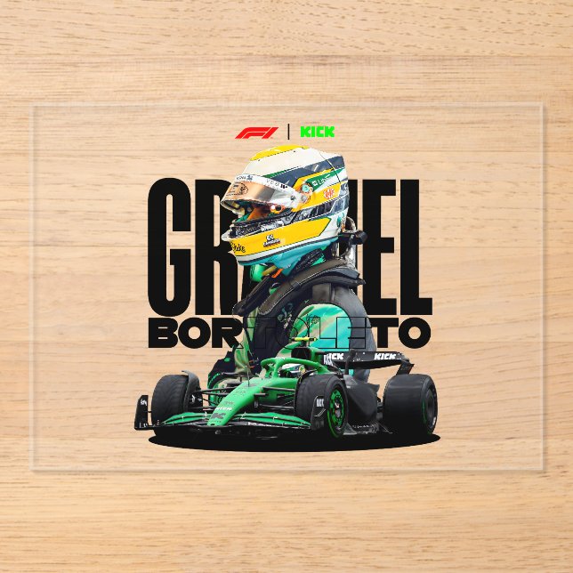 Invitations En Acrylique Course de Formule 1 (Recto)