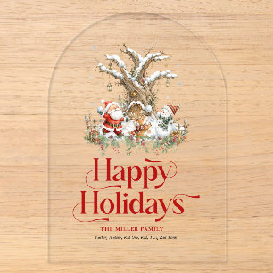 Invitations En Acrylique Créez votre carte de vœux de Noël personnalisée