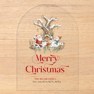 Invitations En Acrylique Créez votre carte de vœux de Noël personnalisée