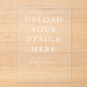 Invitations En Acrylique Créez votre propre, 5x7