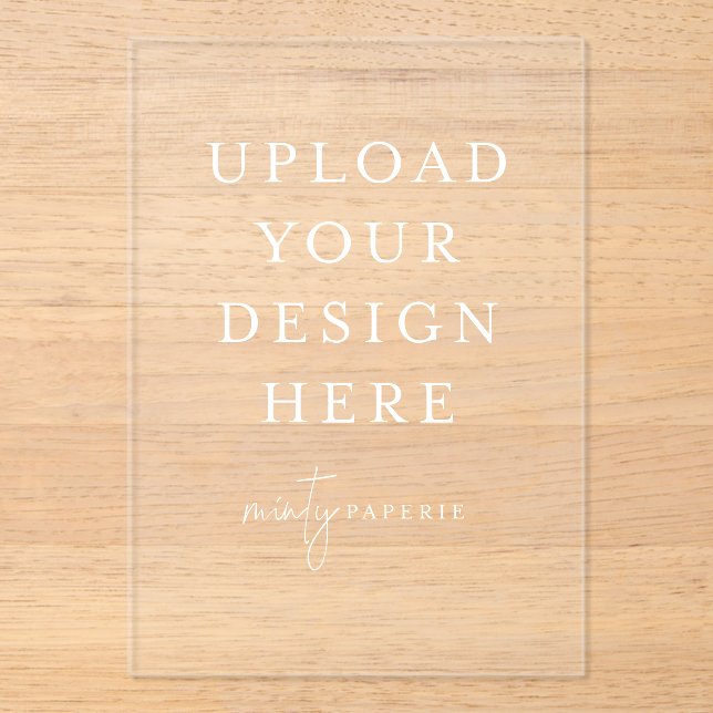 Invitations En Acrylique Créez votre propre, 5x7 (Recto)