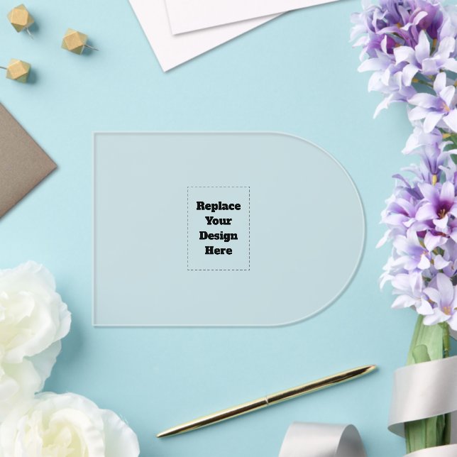 Invitations En Acrylique Créez votre propre blanc  (Insitu (Mariage))