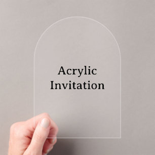 Invitations En Acrylique Créez votre propre norme (15 mil) 5" x 7" Clair 