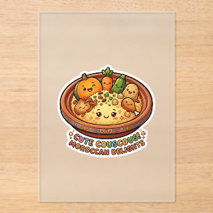 Invitations En Acrylique Cute Kawaii Couscous marocain vendredi GatherStick