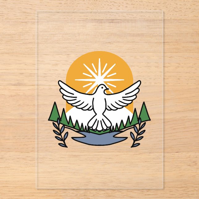 Invitations En Acrylique Dans l’Esprit de Dieu, nous nous élevons - Foi et  (Recto)