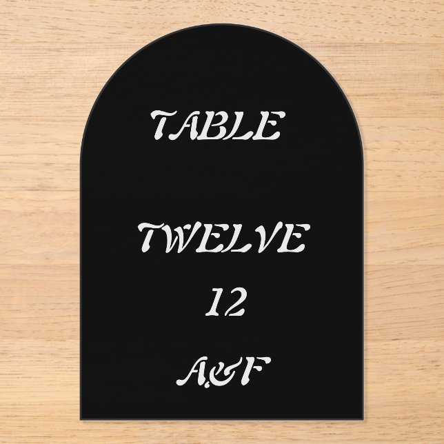 Invitations En Acrylique Décor de table mariage (Recto)