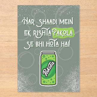 Invitations En Acrylique Desi Wedding