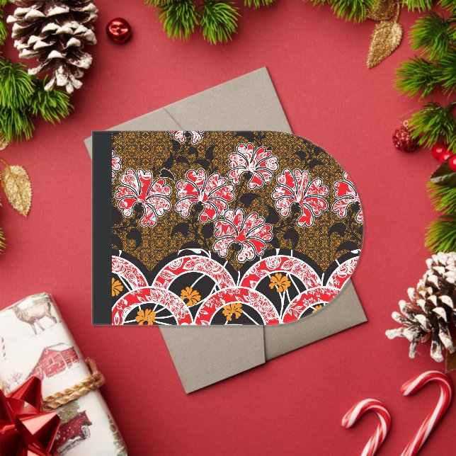 Invitations En Acrylique design d'un mur rouge et noir suspendu (Insitu (vacances))