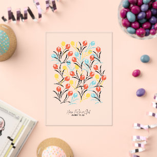 Invitations En Acrylique Design floral Motif de Tulipe en blanc