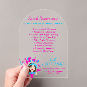 Invitations En Acrylique Dessin du gardien de la maison Maid