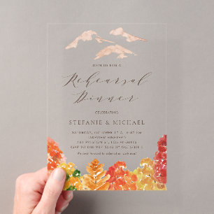 Invitations En Acrylique Dîner de répétition Boho aquarelle Cactus Été