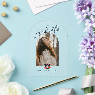 Invitations En Acrylique Diplôme de l'Université d'Auburn   Auburn Tigers