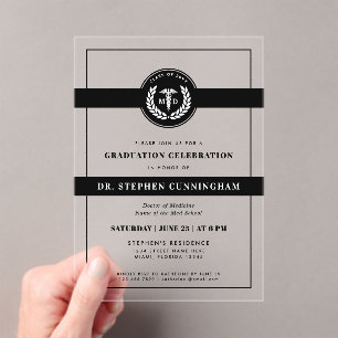 Invitations En Acrylique Docteur en médecine moderne Docteur en médecine Me